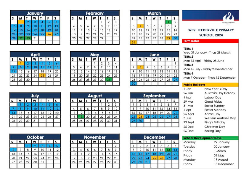 2024 Calendar Western Australia With Public Holidays Meris Fidelity